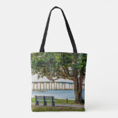 Tote Bag Navarre Park Bench and Bridge (Dos)