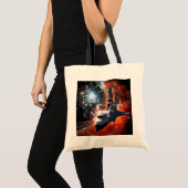 Tote Bag Navette spatiale Atlantis Télescope Hubble Artwork (Devant (produit))