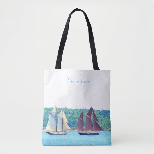 Tote Bag navigation de deux schooners (Devant)