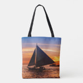 Tote Bag Navigation de Paraw au coucher du soleil (Dos)