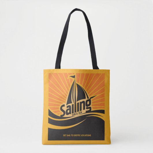 Tote Bag Navigation Sun et mer (Devant)