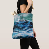 Tote Bag Navire dans la mer en tempête, nautique (De près)