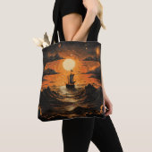 Tote Bag Navire naviguant la nuit (De près)