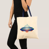 Tote Bag Navire spatial UFO (Devant (produit))