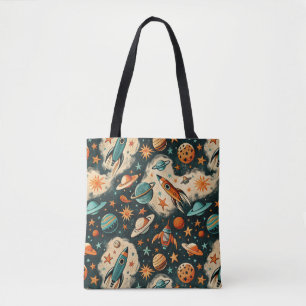 Tote Bag Navires-fusée vintages pour engins spatiaux Motif