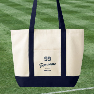 Tote Bag Navy Baseball Club Custom Player Numéro et nom d'é