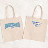 Tote Bag Navy + Blue Faux Glitter BRIDESMAID