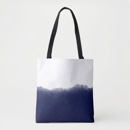Tote Bag Navy foncé aquarelle (Devant)