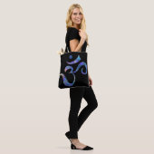Tote Bag Navy Marbré Om (Sur le modèle)