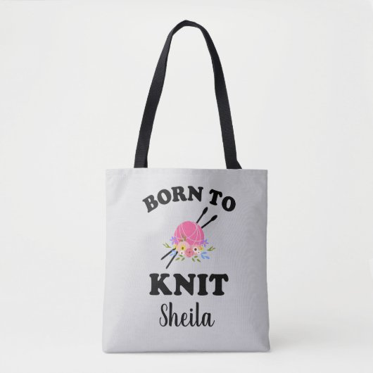 Tote Bag Né au Tricot Knit Knitter (Devant)
