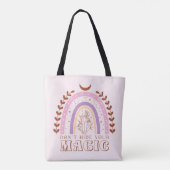 Tote Bag Ne cachez pas votre Halloween rose pâle magique (Dos)