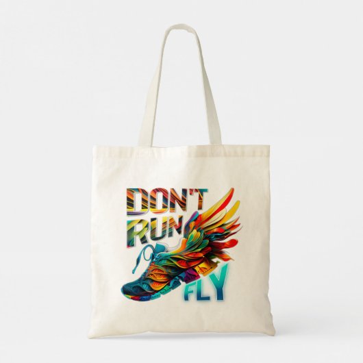 Tote Bag Ne cours pas, Fly | Neon Running shoe (Dos)