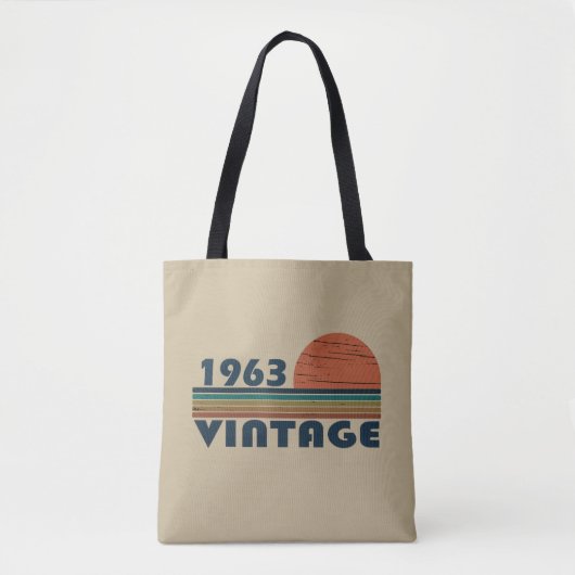 Tote Bag Né en 1963 anniversaire vintage (Devant)