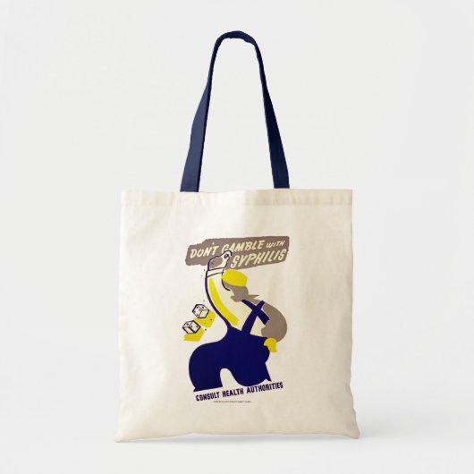 Tote Bag Ne joue pas avec la syphilis (Devant)