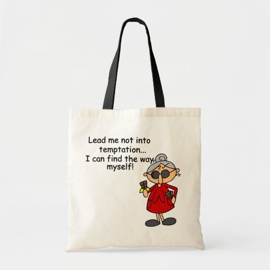 Tote Bag Ne Me Menez Pas Dans Un Humour De Tentation (Devant)