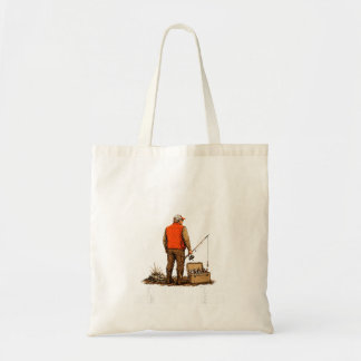 Tote Bag Ne pas arrêter de pêcher quand on vieillit Drôle d