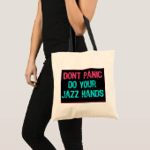 Tote Bag Ne pas paniquer Signe - Faites vos mains de jazz b (Devant (produit))
