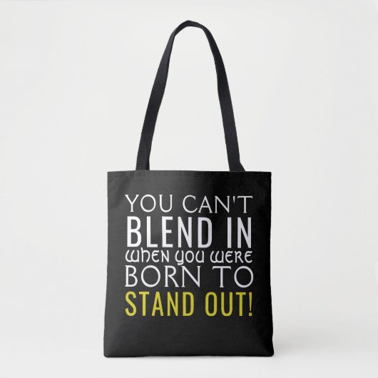 Tote Bag Né pour se lever (Devant)
