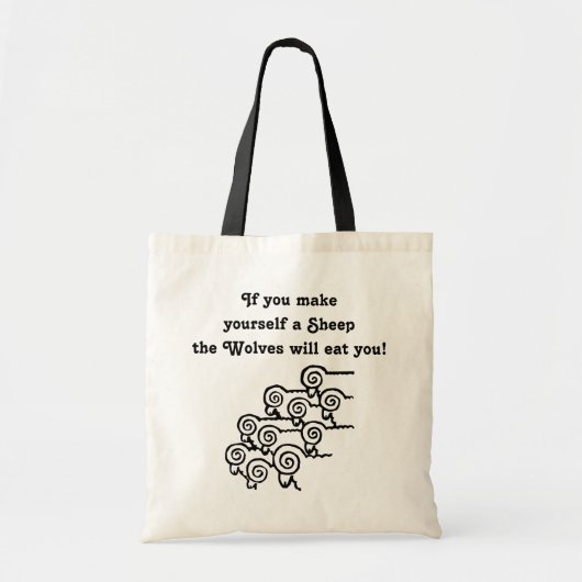 Tote Bag Ne sois pas un fourre-tout des moutons (Devant)