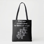 Tote Bag Ne sois pas un mouton (noir) Fourre-tout (Devant)