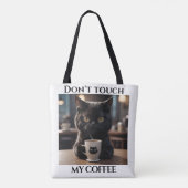 Tote Bag Ne touche pas mon café drôle (Dos)