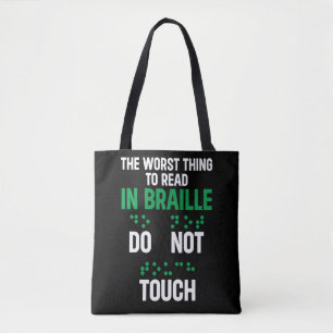 Tote Bag Ne Touchez Pas La Pire Chose Drôle À Lire En Bra
