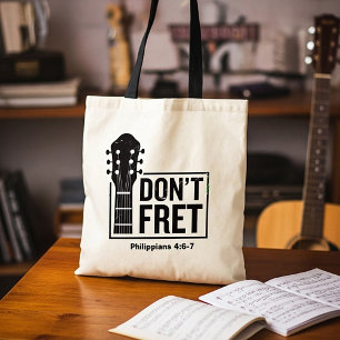 Tote Bag Ne vous inquiétez pas (Philippiens 4:6-7) Guitare