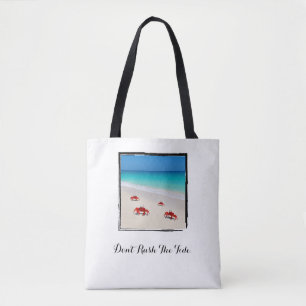 Tote Bag Ne vous précipitez pas dans la marée - Plage minim