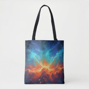 Tote Bag Nébuleuse cosmique Galaxie abstraite Art de l'espa