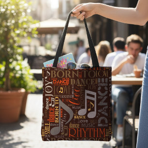 Tote Bag Née pour danser Brown ID277