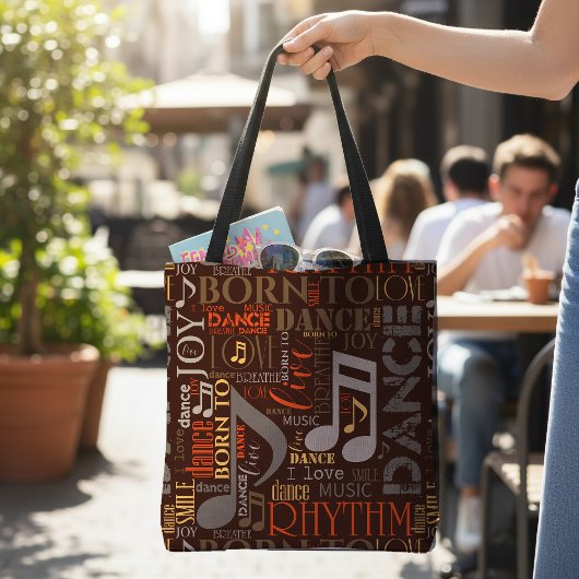 Tote Bag Née pour danser Brown ID277