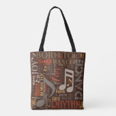 Tote Bag Née pour danser Brown ID277 (Dos)
