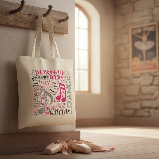 Tote Bag Née pour danser Pink ID277