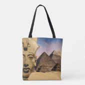 Tote Bag Nefertiti Akhenaten & Pyramides (Dos)
