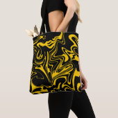 Tote Bag negro con amarillo (De près)