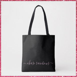 TOTE BAG NEIGE DE CHAUSSURES MINIÈRES ROSES ET NOIRES