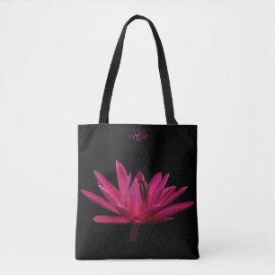 Tote Bag Nénuphar rose de Bourgogne tout plus de - imprime