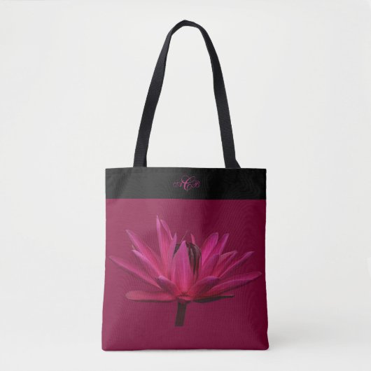 Tote Bag Nénuphar rose de Bourgogne tout plus de - imprimez (Devant)