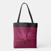Tote Bag Nénuphar rose de Bourgogne tout plus de - imprimez (Dos)