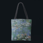 Tote Bag Nénuphars de Claude Monet, Fleurs Vintages<br><div class="desc">Nénuphar (1916) par Claude Monet. Water Lilies est un impressionisme vintage de peinture florale d'art. Jardin fleuri de la saison de printemps de Monet à Giverny, France. Ce paysage est l'une des nombreuses variations de peintures de nénuphars que Monet peint par son étang. À propos de l'artiste : Claude Monet...</div>