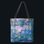 Tote Bag Nénuphars de Monet avec des réflexions d'étang<br><div class="desc">Les nénuphars est une peinture française de fleur d'impressionisme de belles de nénuphar d'étang réflexions de l'eau par l'artiste, Claude Monet, commencé en 1916 et accompli en 1919. La peinture montre son étang de jardin avec les protections de lis et le feuille pleurant de saule encadrant les côtés de la...</div>