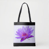 Tote Bag Nénuphars faits sur commande de pourpre de lavande (Devant)