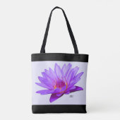 Tote Bag Nénuphars faits sur commande de pourpre de lavande (Dos)