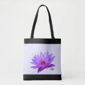 Tote Bag Nénuphars faits sur commande de pourpre de lavande (Devant)