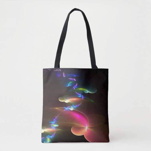 Tote Bag Neon Abstract Light Art (Devant)