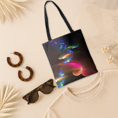 Tote Bag Neon Abstract Light Art