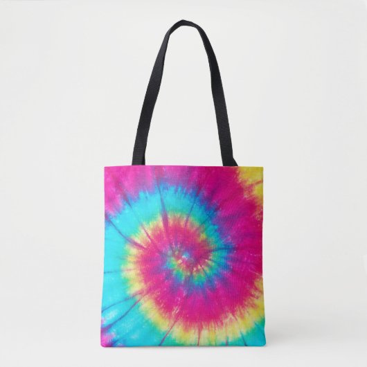 Tote Bag Neon Bright Retro Tie Dye (Devant)