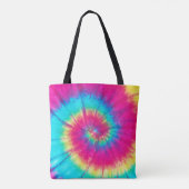 Tote Bag Neon Bright Retro Tie Dye (Dos)