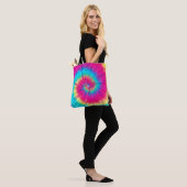 Tote Bag Neon Bright Retro Tie Dye (Sur le modèle)