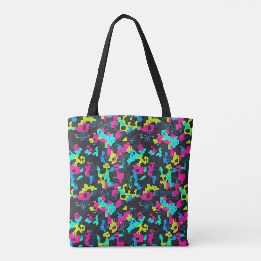Tote Bag Neon Camouflage Pattern (Dos)